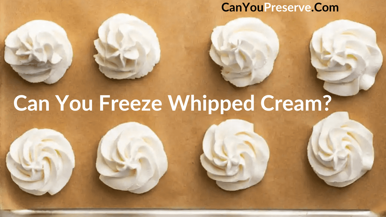 can you freeze whipped cream