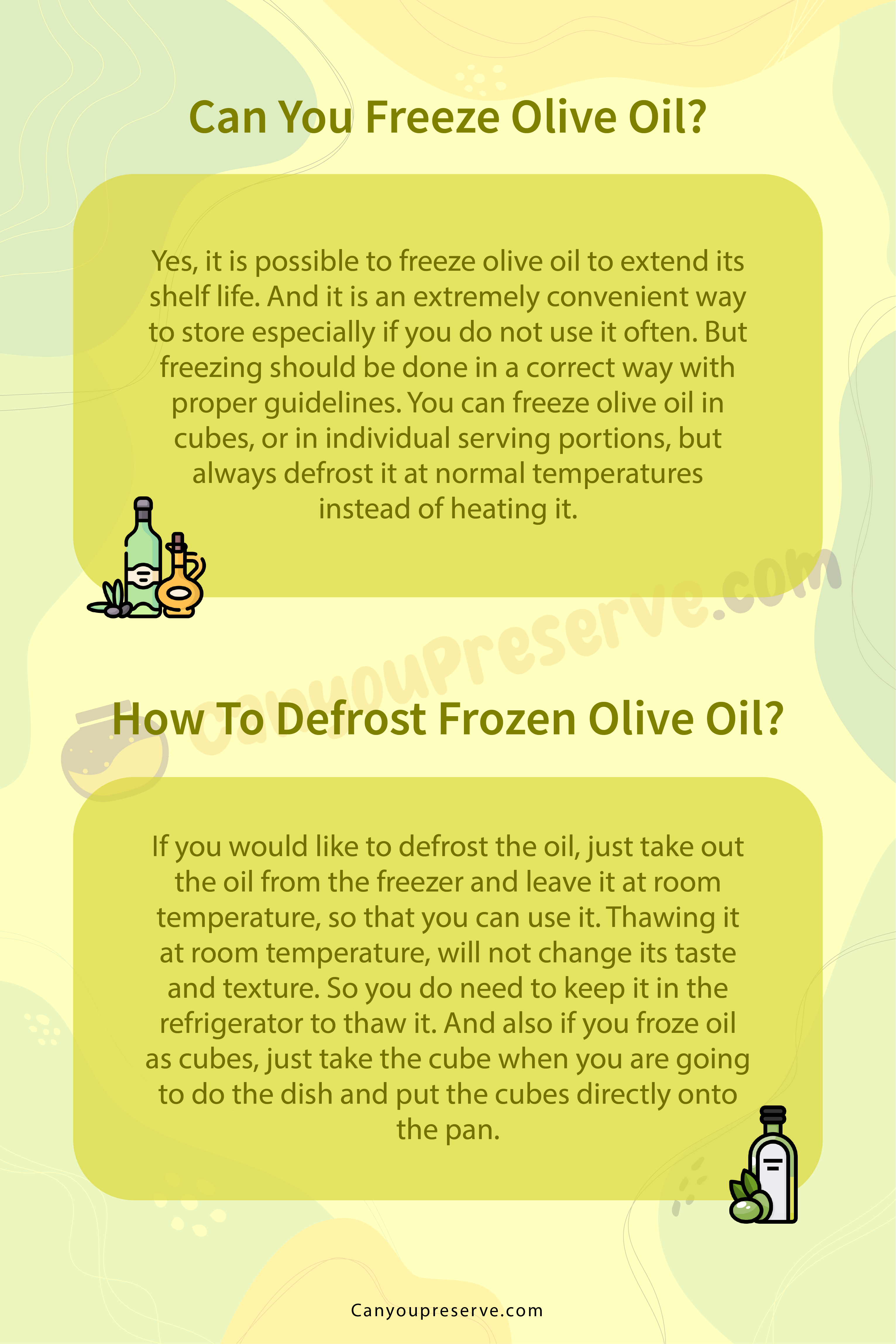 Can You Freeze Olive Oil