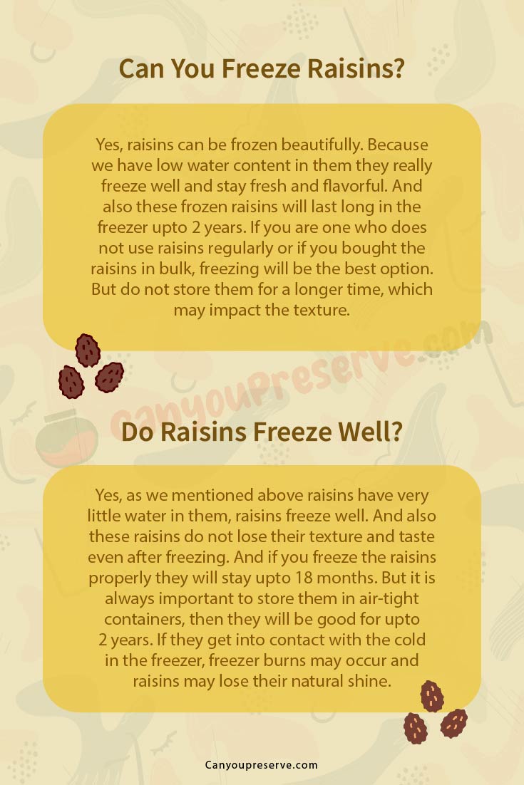 Can You Freeze Raisins