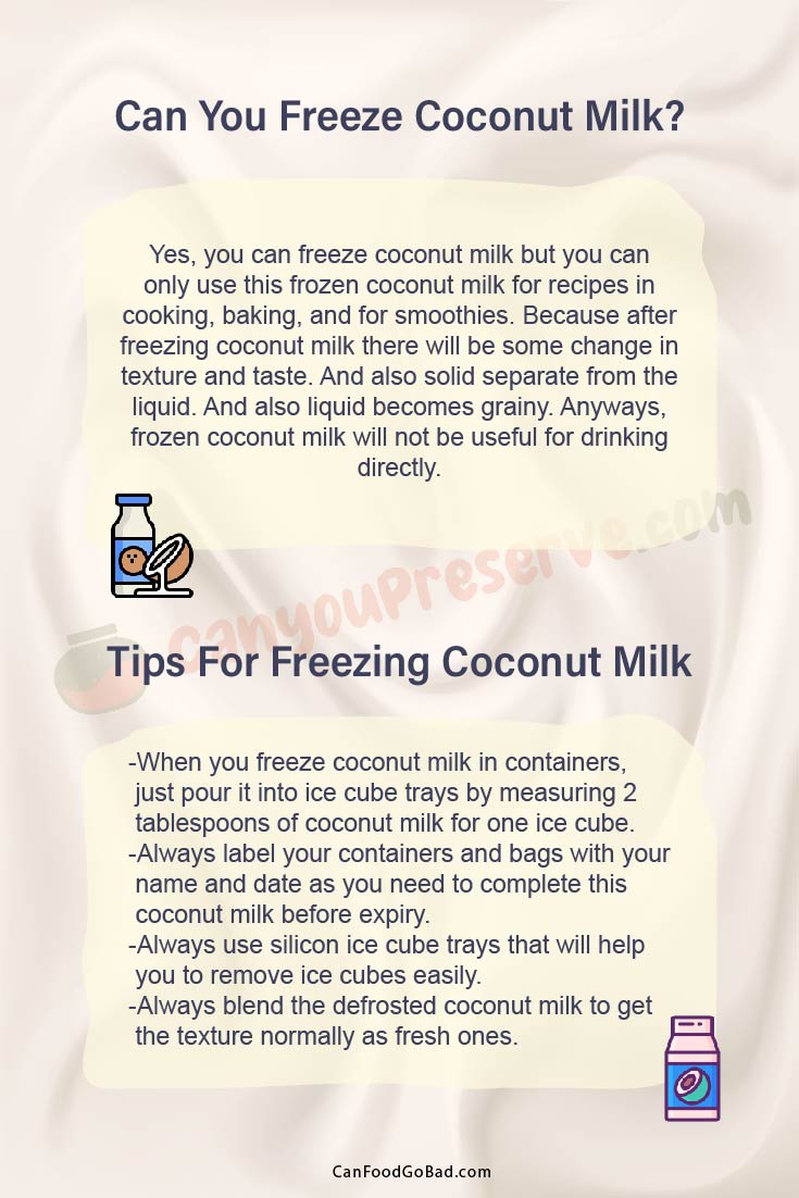 Freeze Coconut Milk
