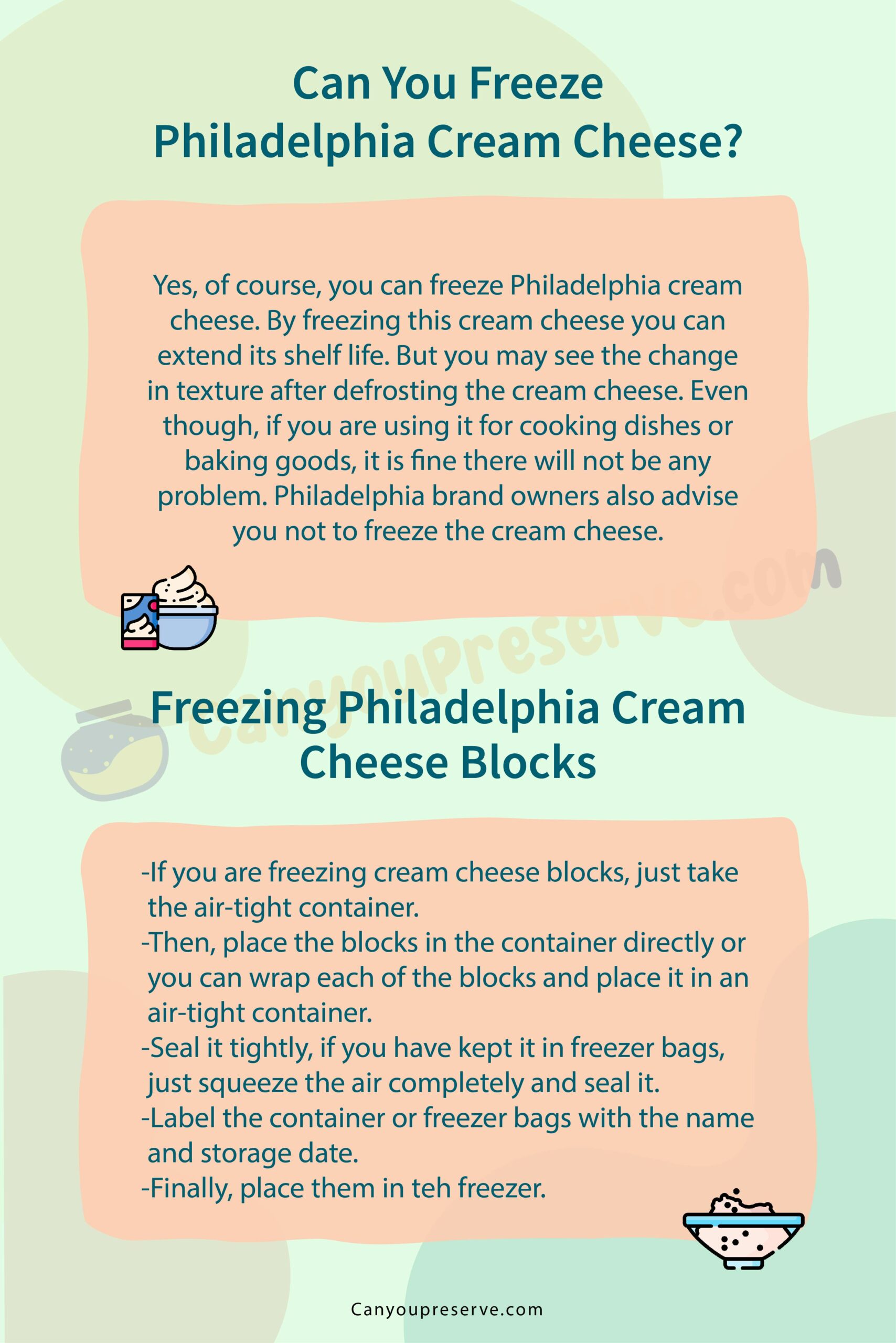 Can Freeze Philadelphia Cream Cheese