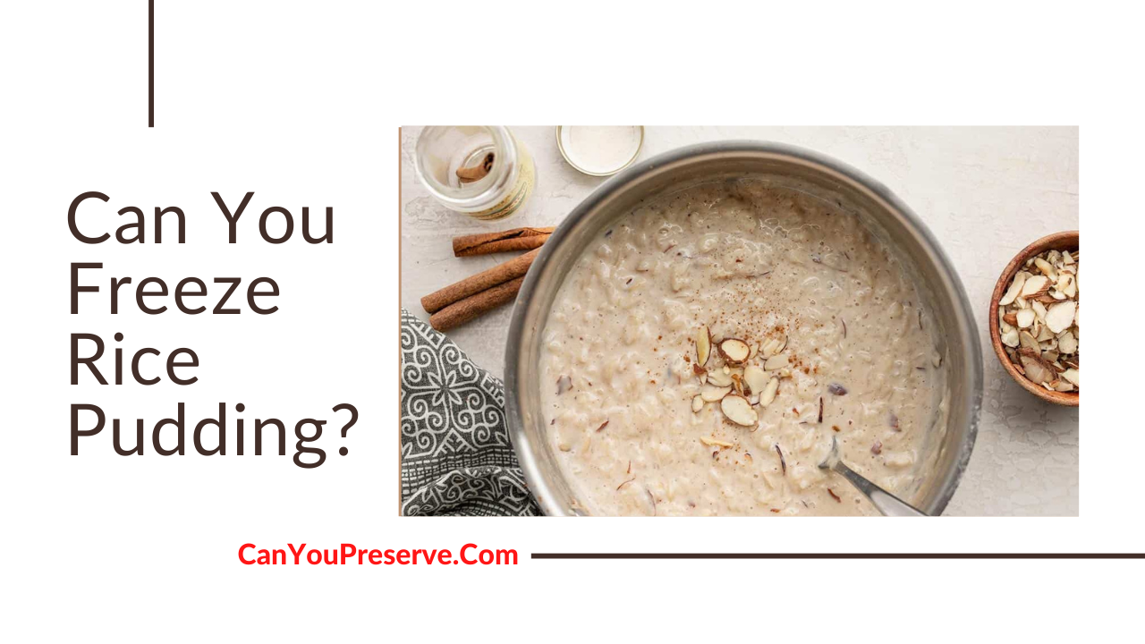 Can You Freeze Rice Pudding