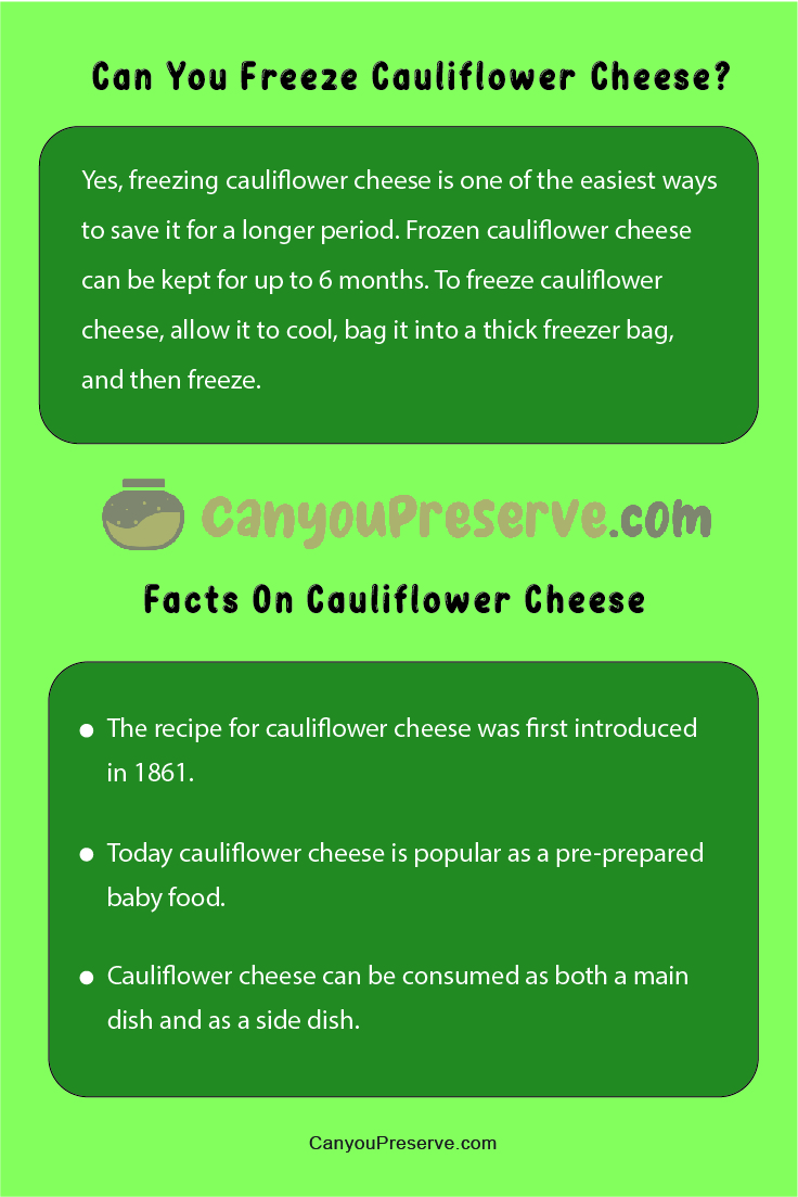 Can you Freeze Cauliflower Cheese