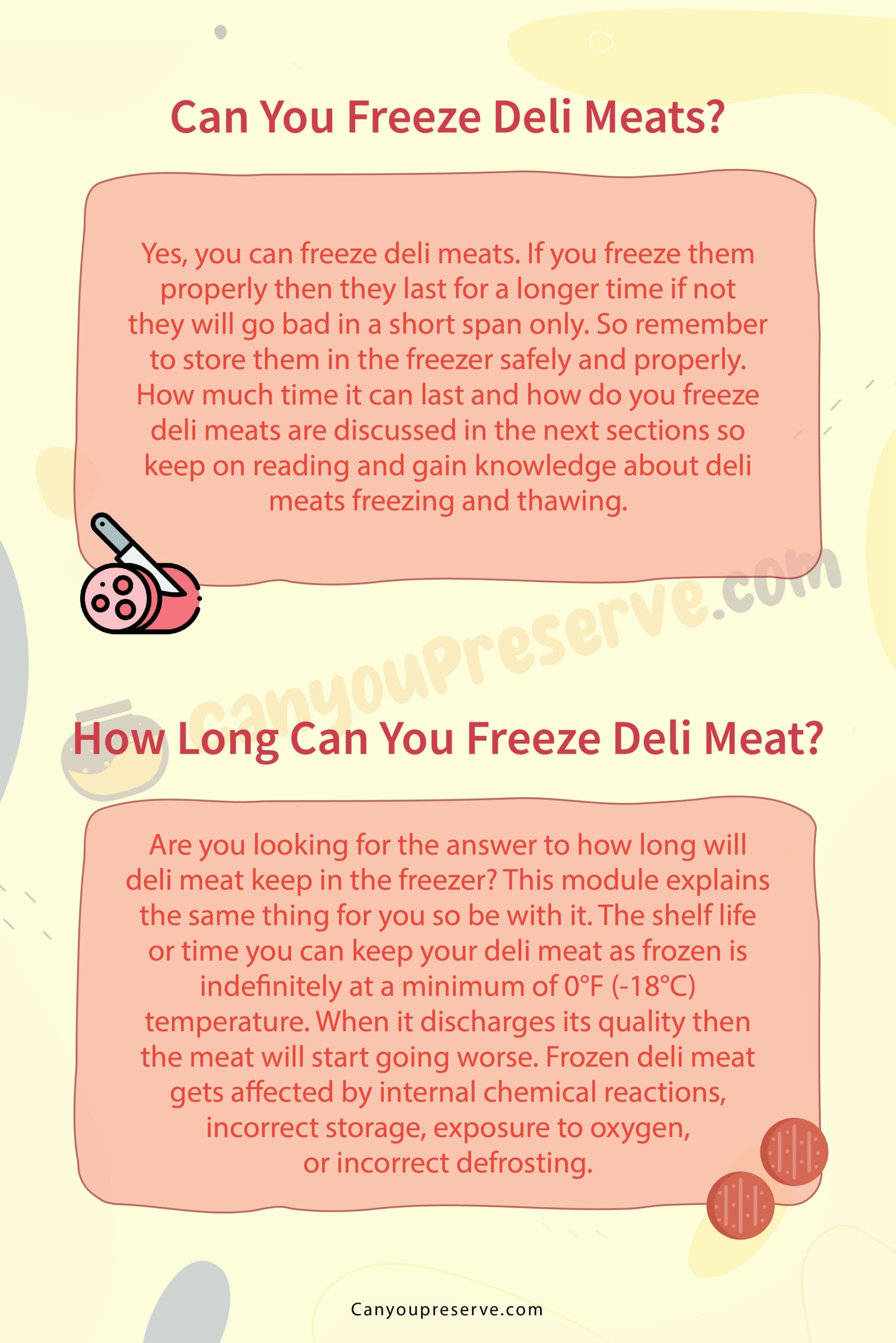 You Can Freeze Deli Meats