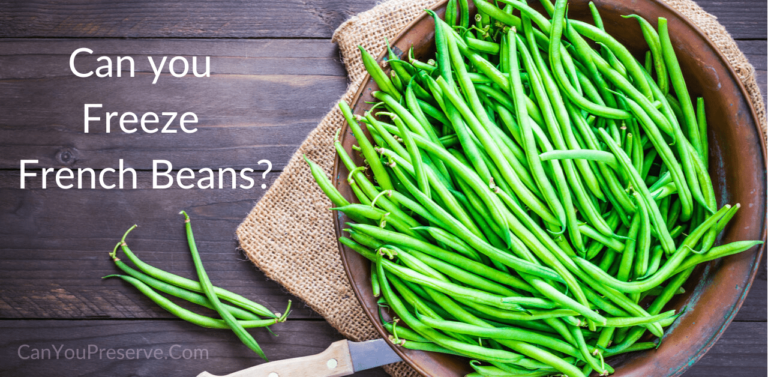 Freezing French Beans Without Blanching