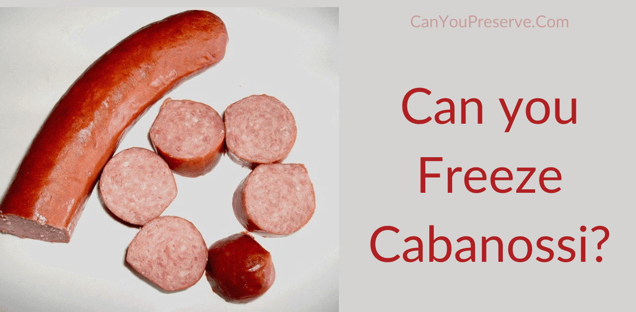 Can you Freeze Cabanossi